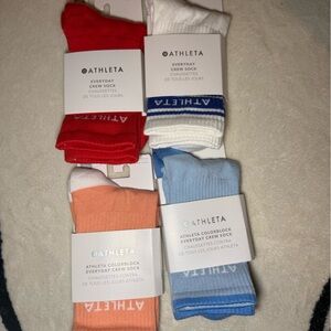 Athleta Everyday Crew Socks Bundle | 4 Packs | New With Tags